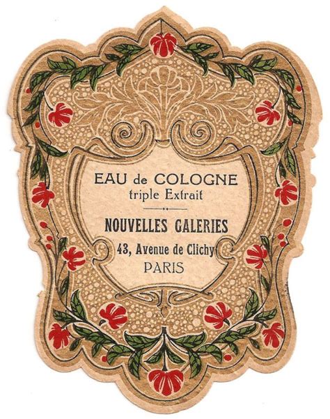 vintage perfume labels